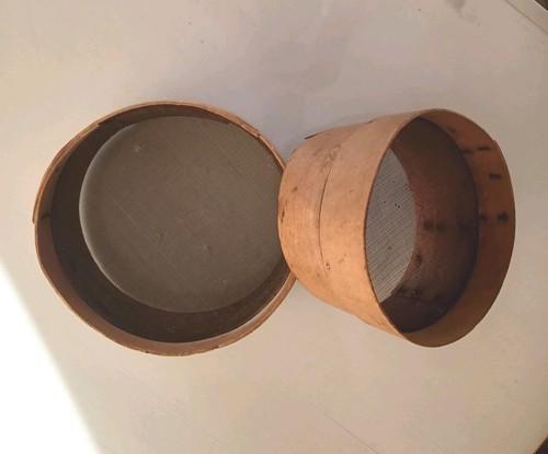 Antik holz mehlsieb mit - holz-mehlsieb,